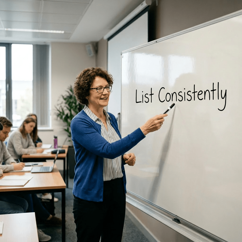 Change text to List Consistently
